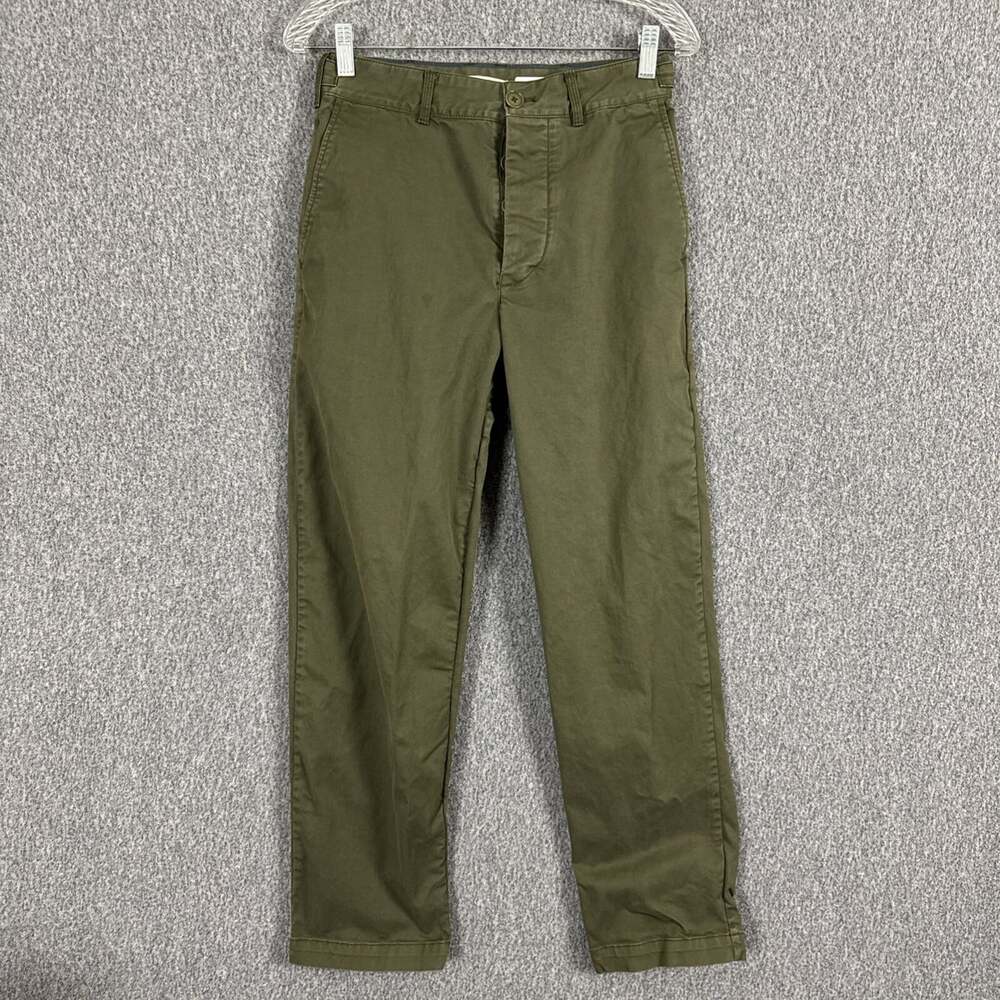 Alex Mill Women's Size 2 Green Cotton Straight Leg Chino Pants